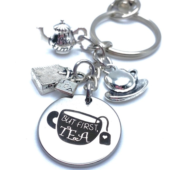 But First Tea Keychain Bag Charm - Picture 2 of 6